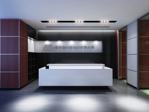 电梯制造企业背景墙设计 以工业美学彰显专业与信任